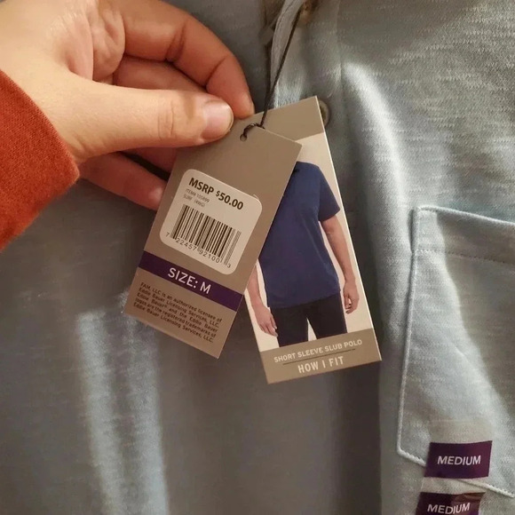 Eddie bauer medium blue golf polo NWT - Picture 3 of 4